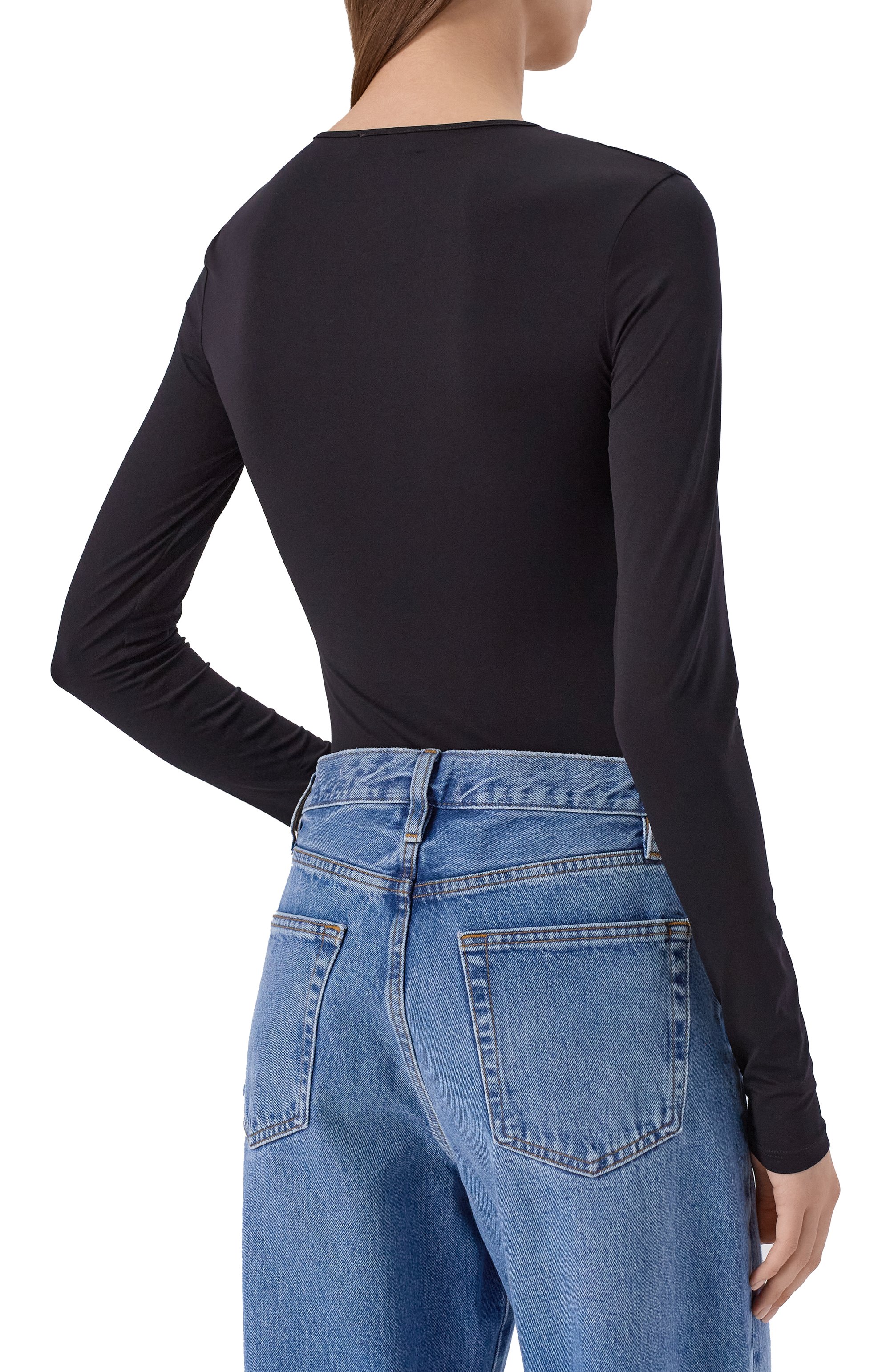 Боди aura AGOLDE черного цвета по цене 30750 руб., арт. A72941460, фото 4 Боди aura AGOLDE, арт. A72941460, фото 4