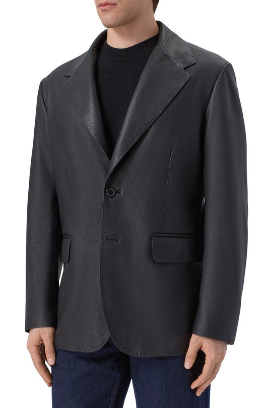 Кожаный пиджак MVST M25.1PM.J004/CERV0 SILKY Чёрный  M25.1PM.J004/CERV0 SILKY Фото 3