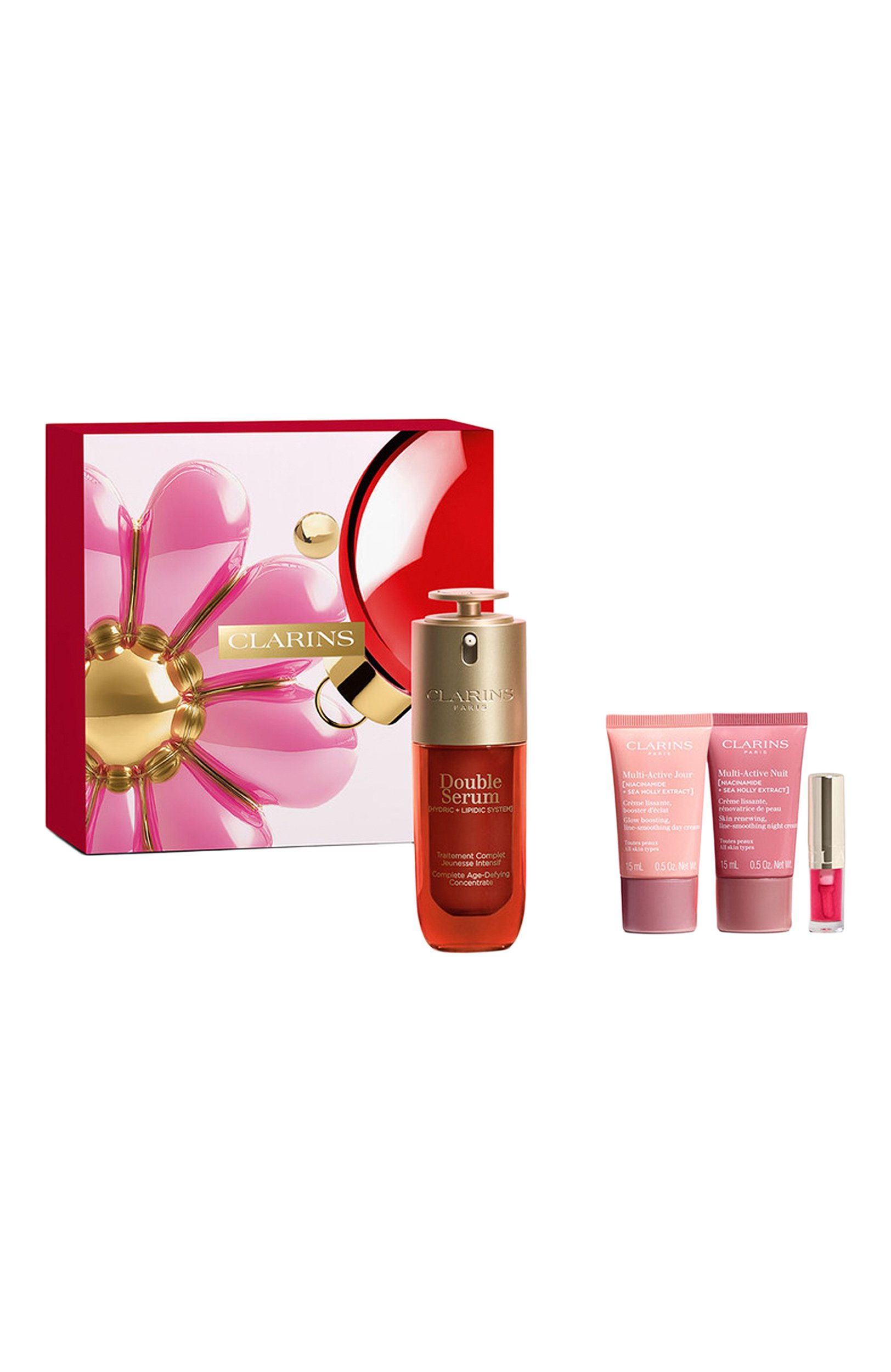 Набор double serum (50+2x15+1,4ml) CLARINS цвета по цене 14650 руб., арт. 80129819, фото 1 Набор double serum (50+2x15+1,4ml) CLARINS, арт. 80129819, фото 1