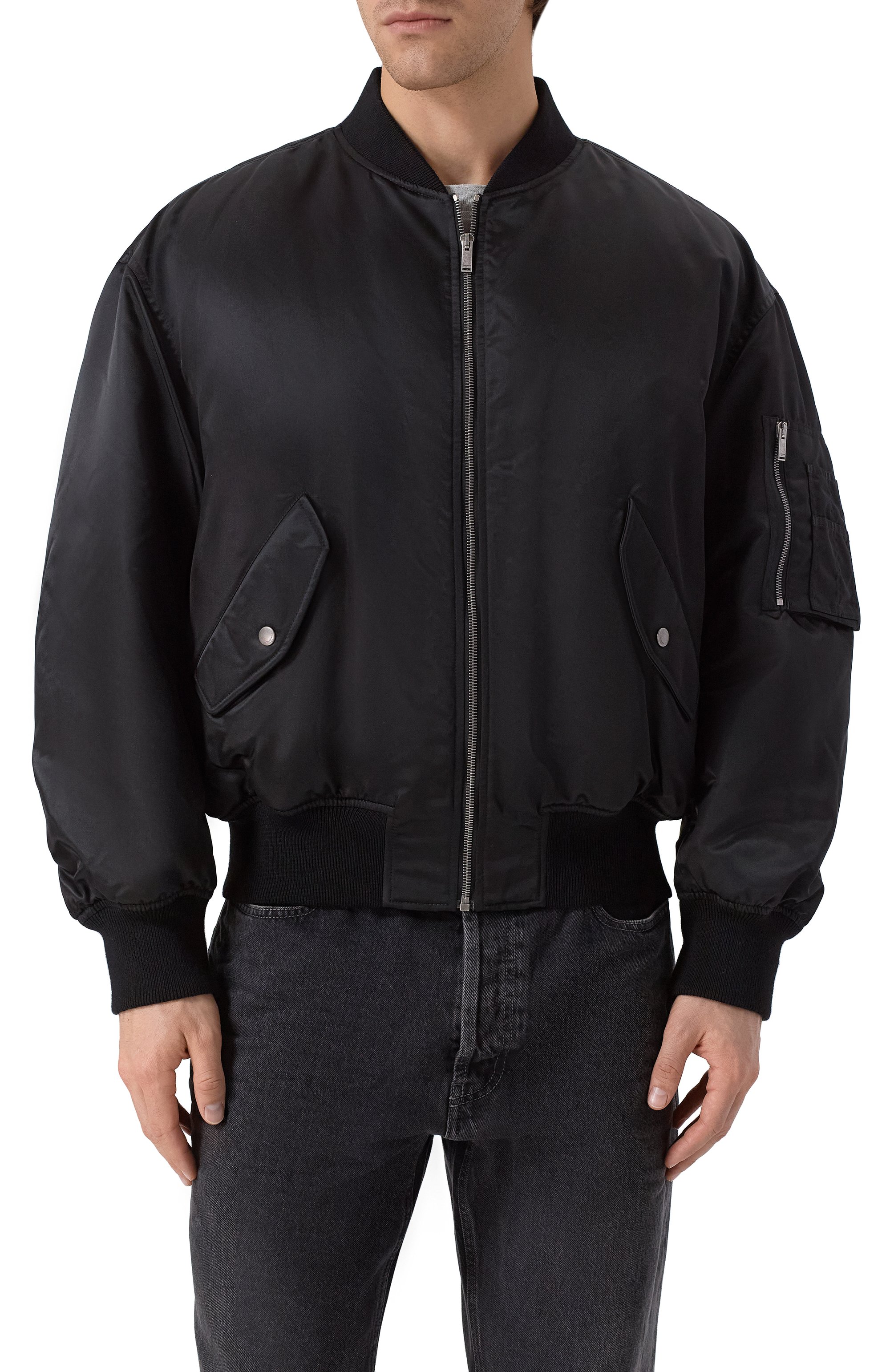 Утепленный бомбер SAINT LAURENT, арт. 838713/YZ9BV, фото 3