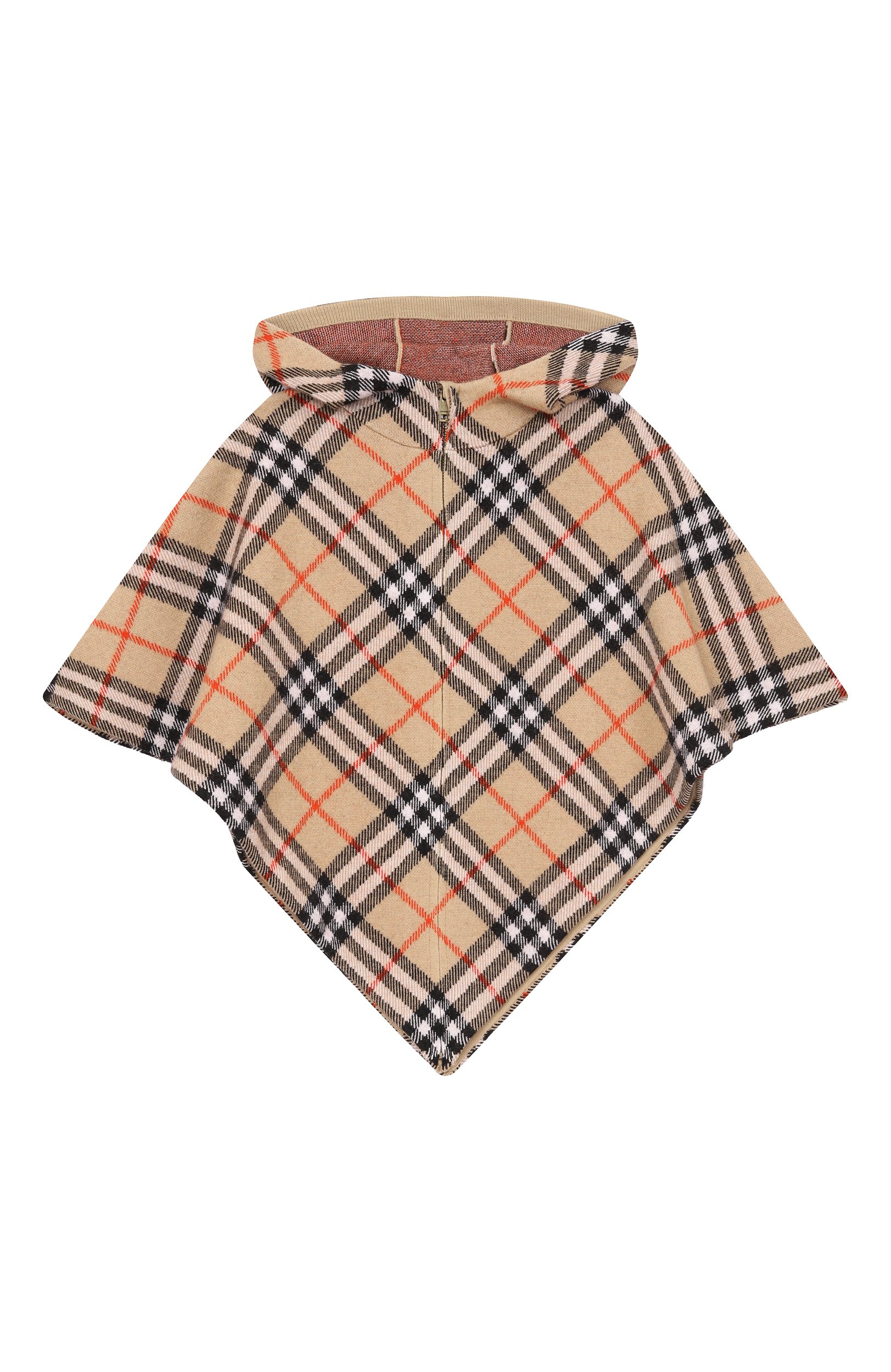 Шерстяное пончо BURBERRY бежевого цвета по цене 68650 руб., арт. 8131862, фото 1 Шерстяное пончо BURBERRY, арт. 8131862, фото 1
