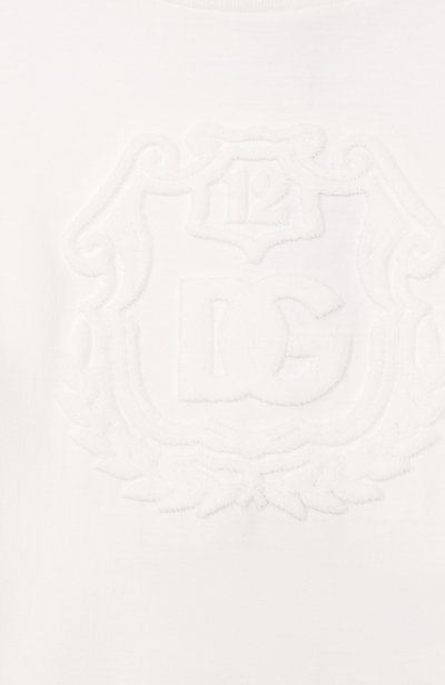 Хлопковая футболка DOLCE & GABBANA белого цвета по цене 29650 руб., арт. L4JTHU/G7P6R, фото 3 Хлопковая футболка DOLCE & GABBANA, арт. L4JTHU/G7P6R, фото 3