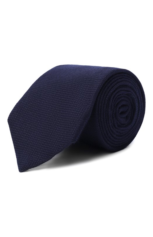 Галстук из шерсти и шелка Zilli CRAV2BM0330VZMG00 Синий CRAV2BM0330VZMG00