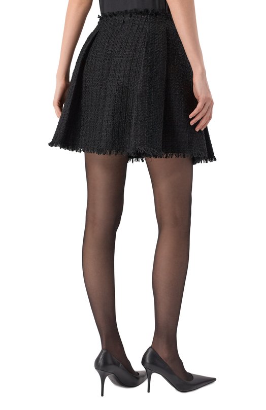 Твидовая юбка Balmain GF1LBB34/XL81 Чёрный  GF1LBB34/XL81 Фото 4