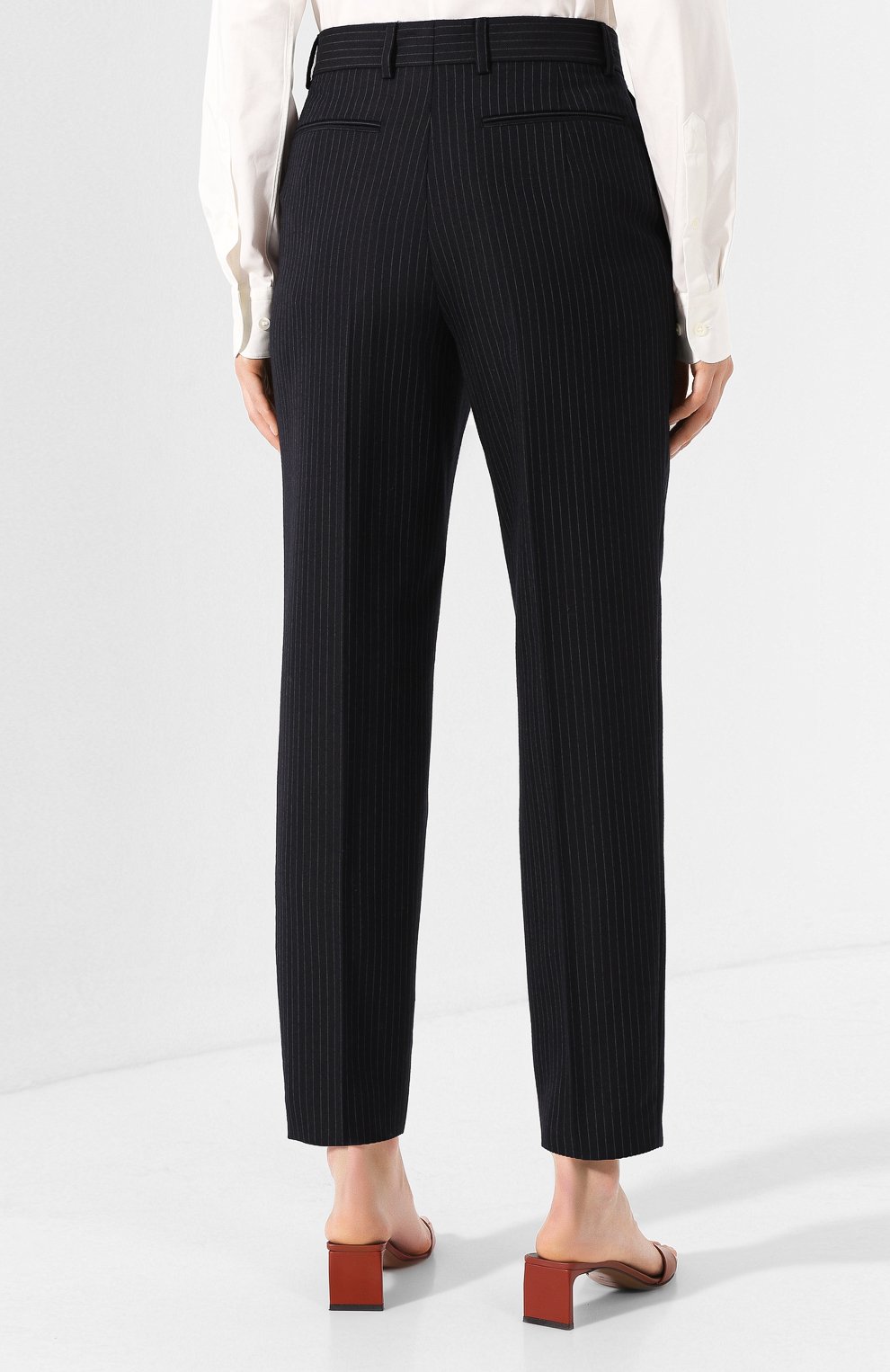 Шерстяные брюки DRIES VAN NOTEN темно-синего цвета по цене 58250 руб., арт. 192-10933-8182, фото 4 Шерстяные брюки DRIES VAN NOTEN, арт. 192-10933-8182, фото 4