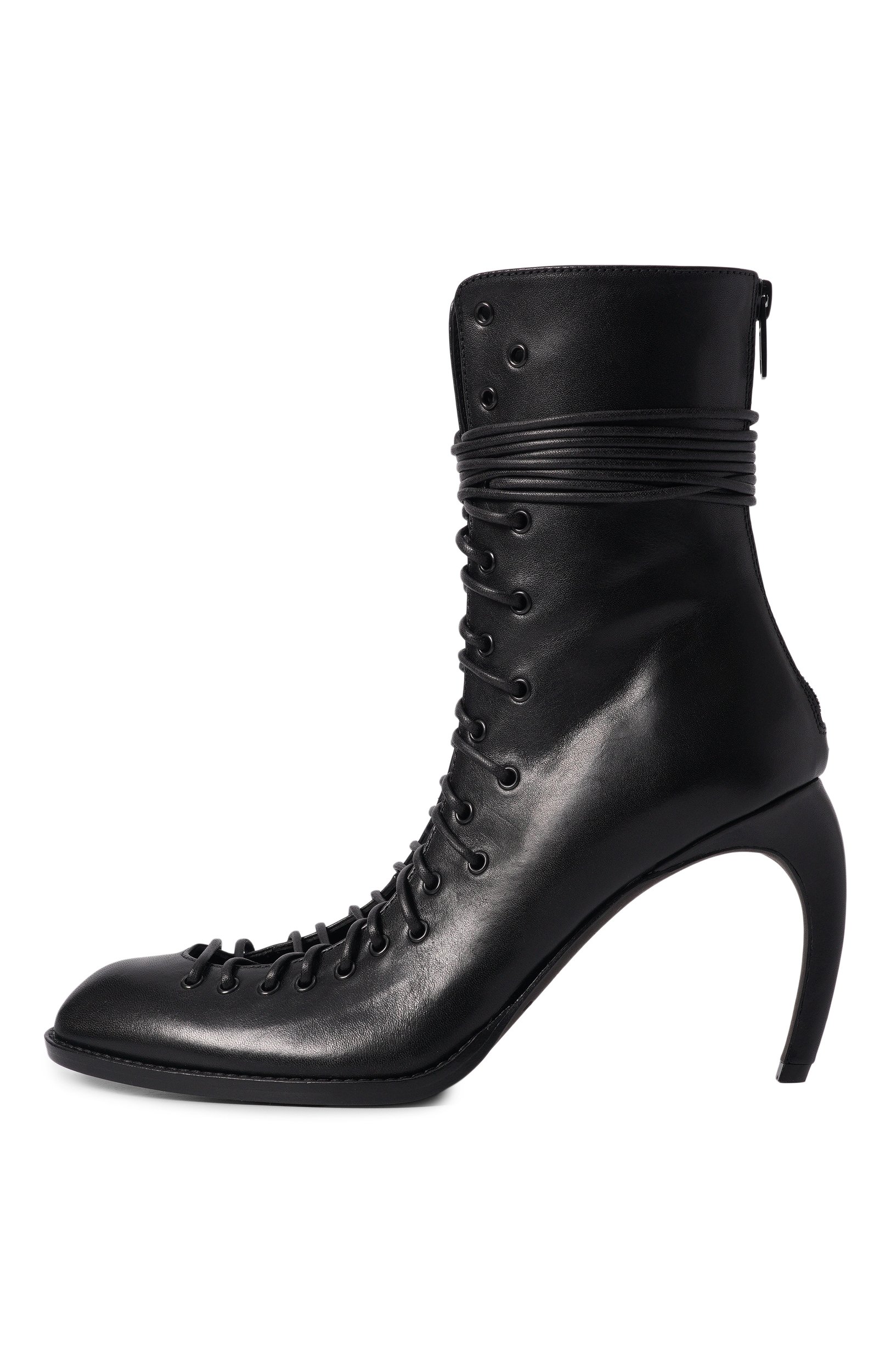 Кожаные ботильоны lora ANN DEMEULEMEESTER черного цвета по цене 157000 руб., арт. B0014573/LT177, фото 4 Кожаные ботильоны lora ANN DEMEULEMEESTER, арт. B0014573/LT177, фото 4
