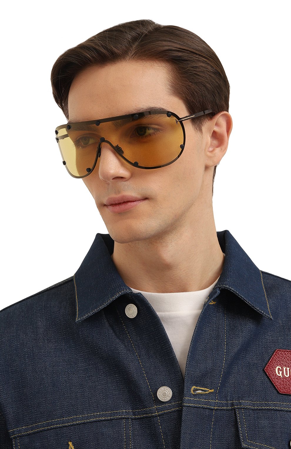 Солнцезащитные очки TOM FORD желтого цвета по цене 63300 руб., арт. TF1043 02E, фото 3 Солнцезащитные очки TOM FORD, арт. TF1043 02E, фото 3