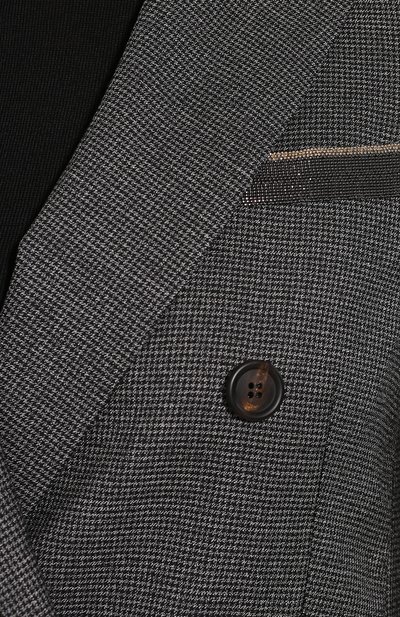Шерстяной жакет BRUNELLO CUCINELLI серого цвета по цене 358500 руб., арт. MA1258174, фото 5 Шерстяной жакет BRUNELLO CUCINELLI, арт. MA1258174, фото 5