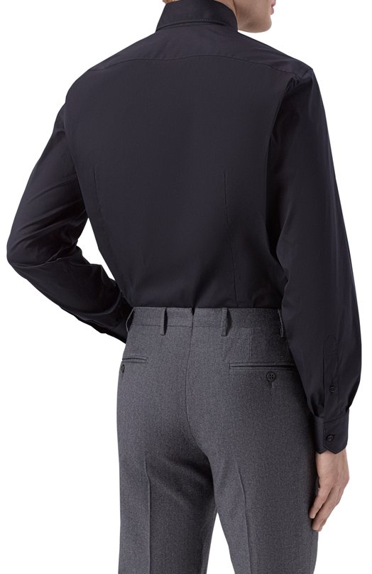 Хлопковая сорочка Zilli CLAB03M010813037U/N001 Чёрный  CLAB03M010813037U/N001 Фото 4