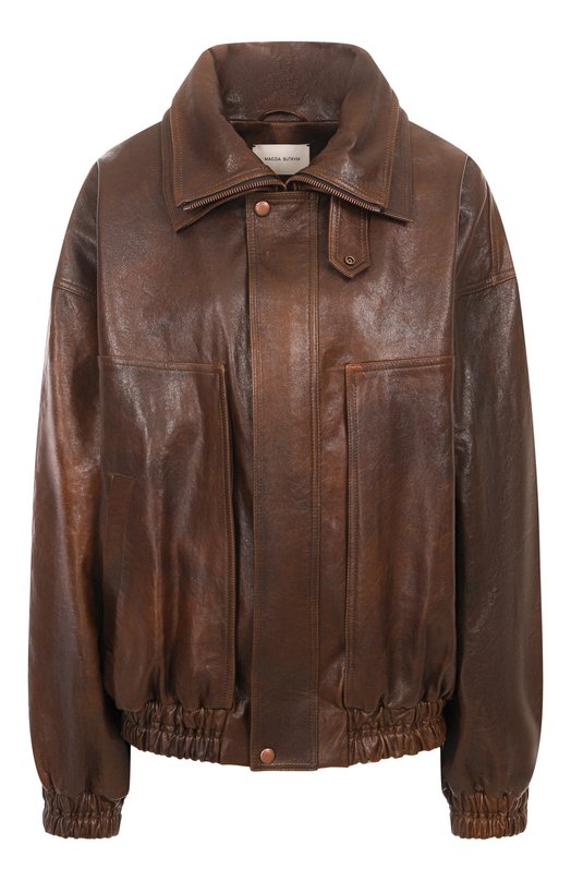 Кожаный бомбер Magda Butrym 298725 Коричневый 298725
