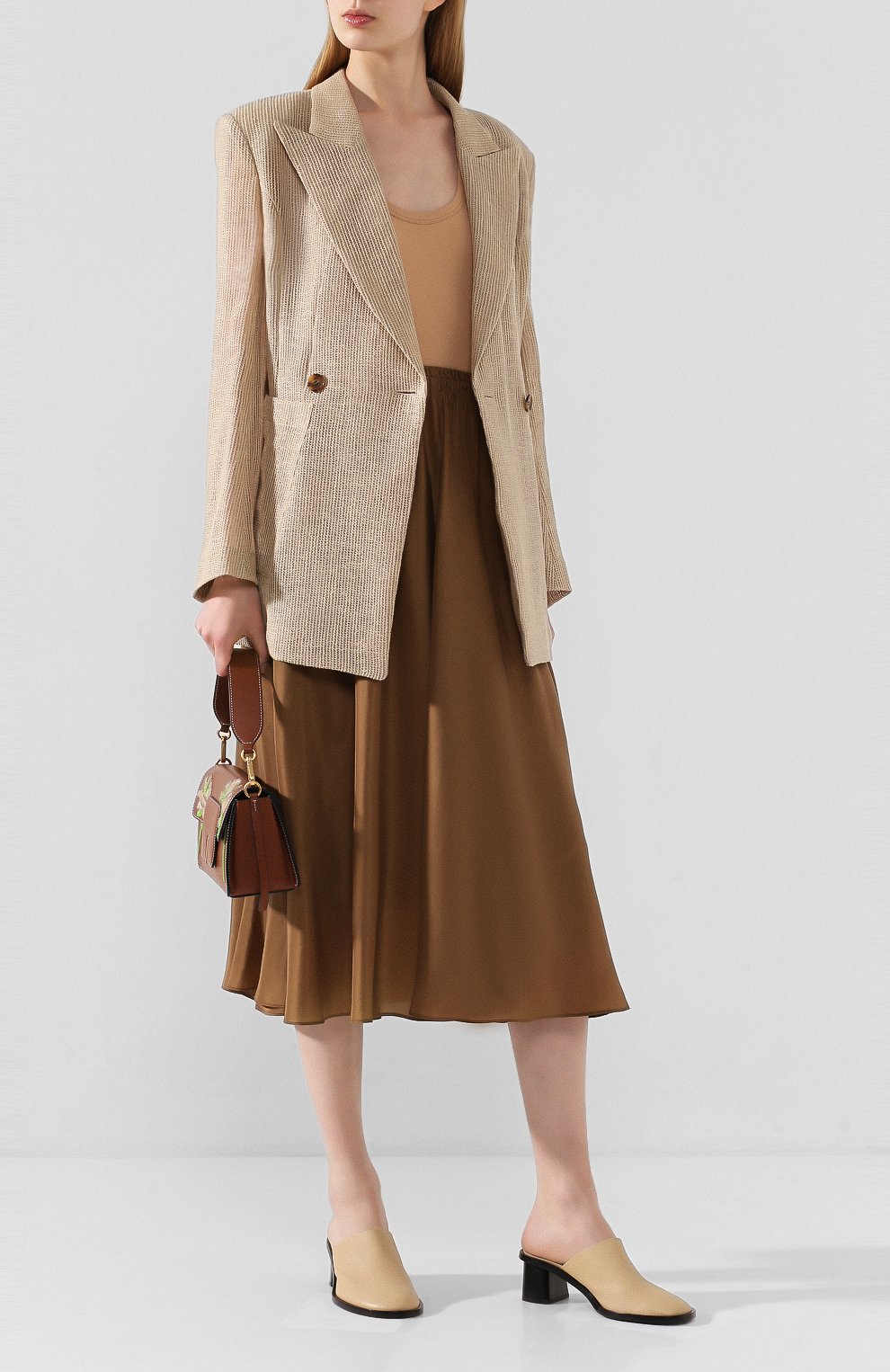 Хлопковая майка BY MALENE BIRGER бежевого цвета по цене 3960 руб., арт. Q67596010/NEWDAWN, фото 2 Хлопковая майка BY MALENE BIRGER, арт. Q67596010/NEWDAWN, фото 2