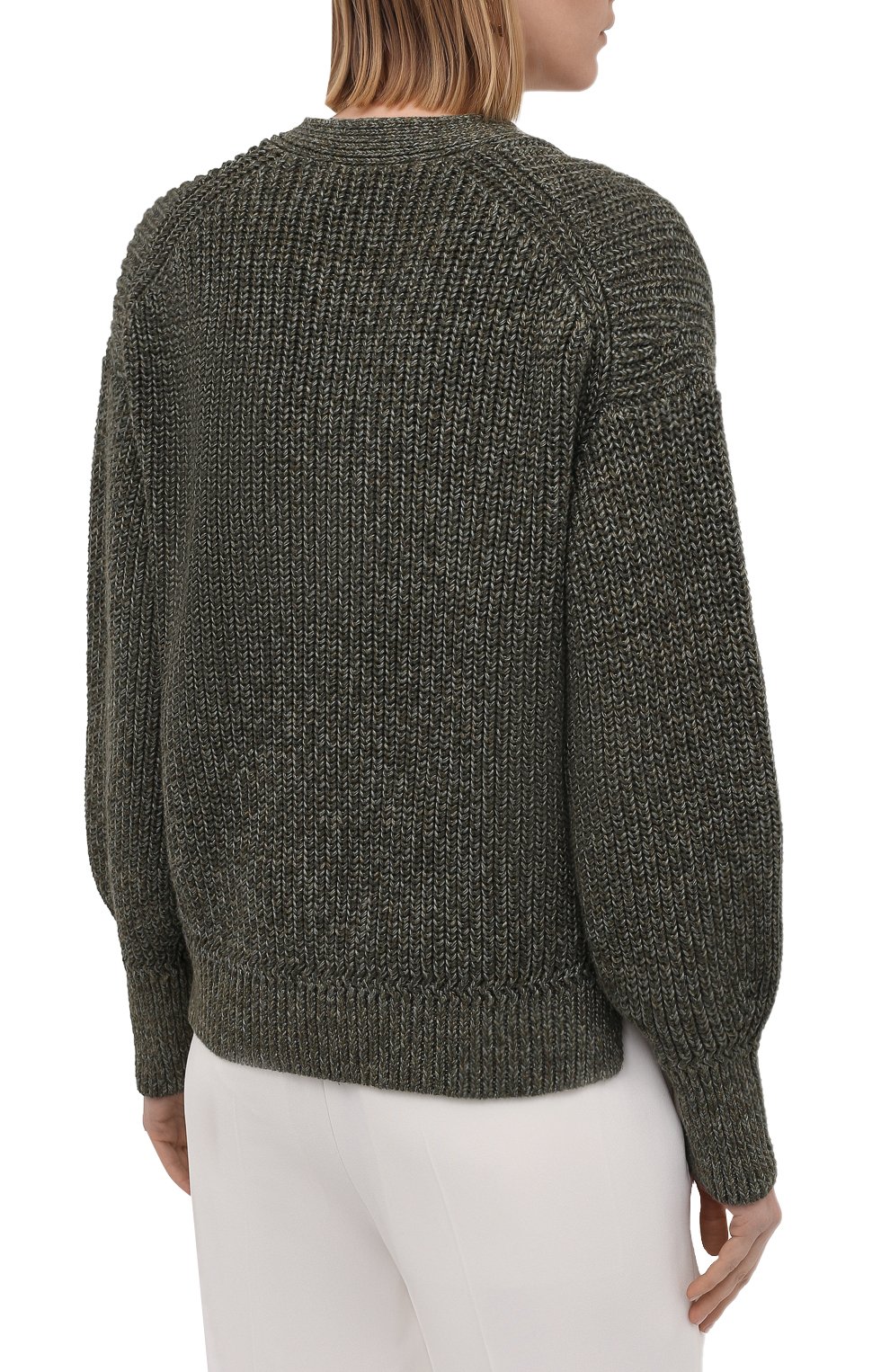 Кардиган из хлопка и льна POLO RALPH LAUREN хаки цвета по цене 31350 руб., арт. 211839010, фото 4 Кардиган из хлопка и льна POLO RALPH LAUREN, арт. 211839010, фото 4