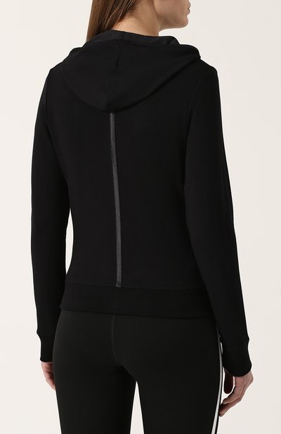 Спортивный кардиган из вискозы с капюшоном MONREAL LONDON черного цвета по цене 19200 руб., арт. 1617201.21, фото 4 Спортивный кардиган из вискозы с капюшоном MONREAL LONDON, арт. 1617201.21, фото 4