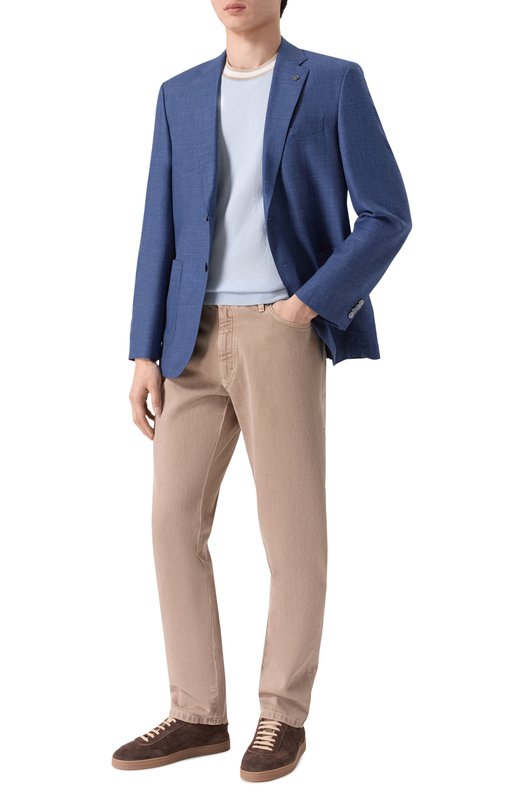 Пиджак из шерсти и шелка BOSS 50556936 Синий  50556936 Фото 2