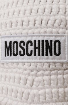 Детская хлопковая панама MOSCHINO белого цвета, арт. HDX019/LHE60 | Фото 3 (Материал: Текстиль, Хлопок; Материал сплава: Проставлено; Нос: Не проставлено)