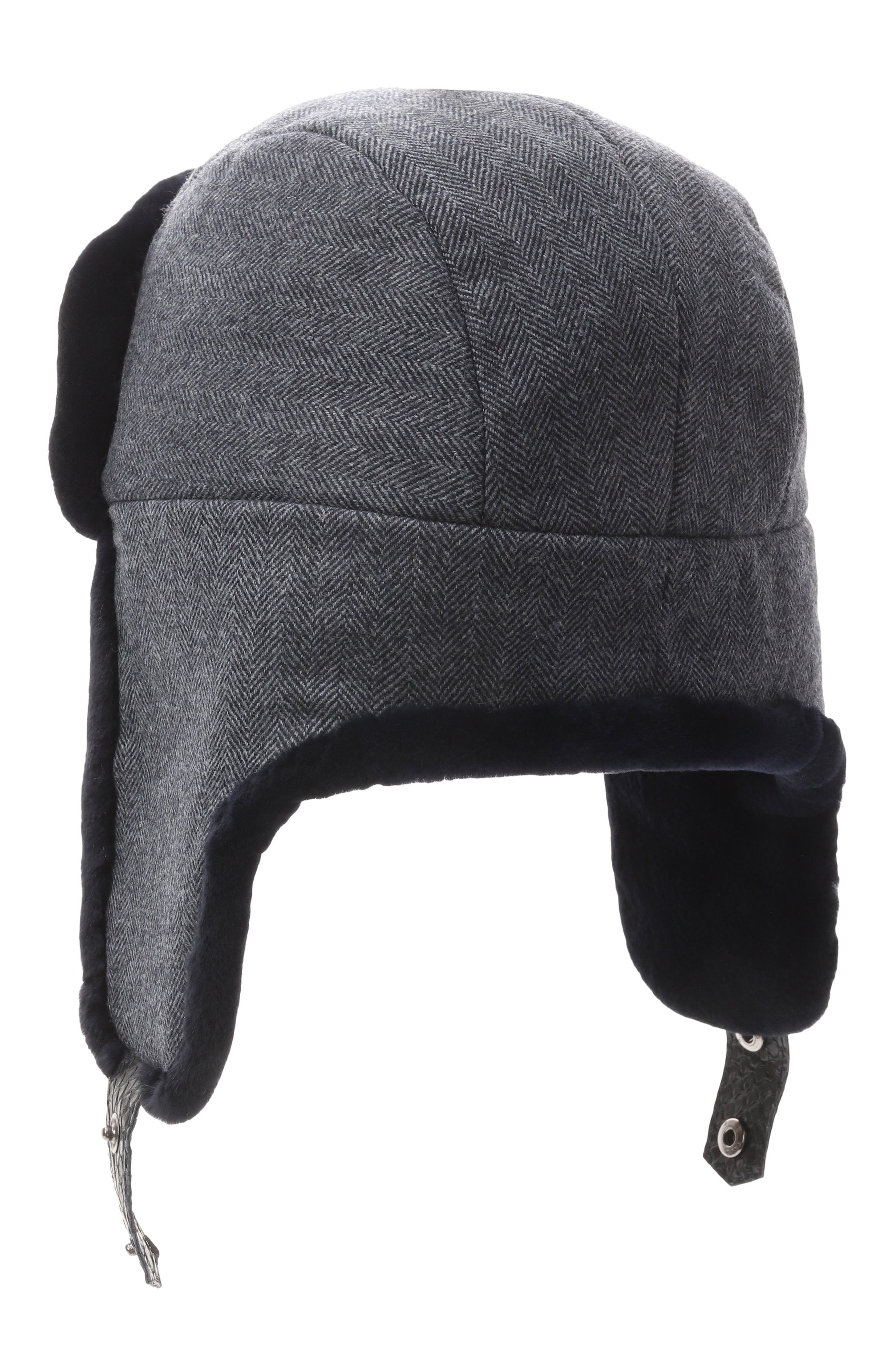 Кашемировая шапка-ушанка майкл с мехом норки FURLAND синего цвета по цене 90200 руб., арт. 0201410050061600057, фото 2 Кашемировая шапка-ушанка майкл с мехом норки FURLAND, арт. 0201410050061600057, фото 2