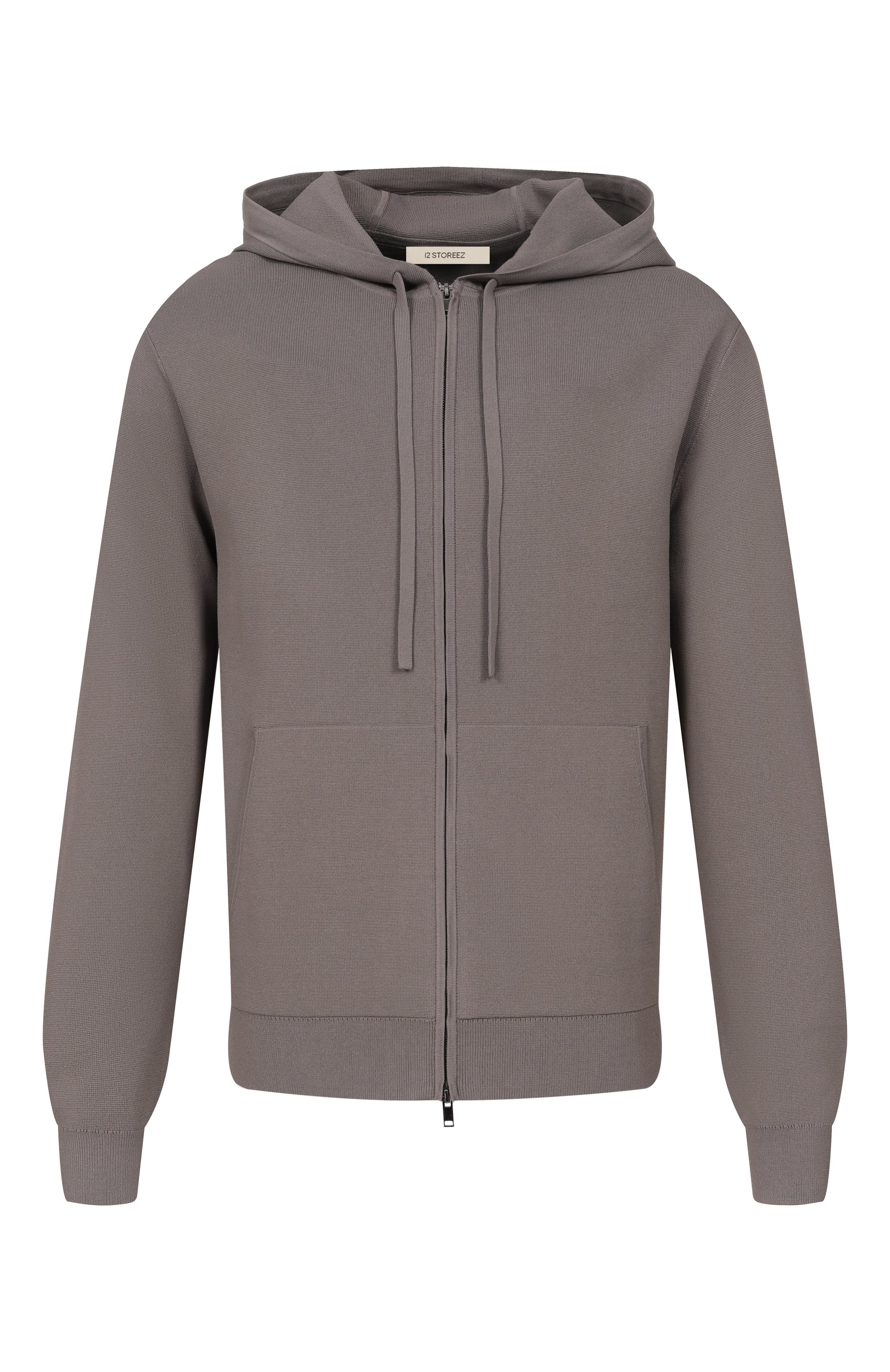 Толстовка из вискозы 12 STOREEZ коричневого цвета по цене 20000 руб., арт. 135816, фото 1 Толстовка из вискозы 12 STOREEZ, арт. 135816, фото 1