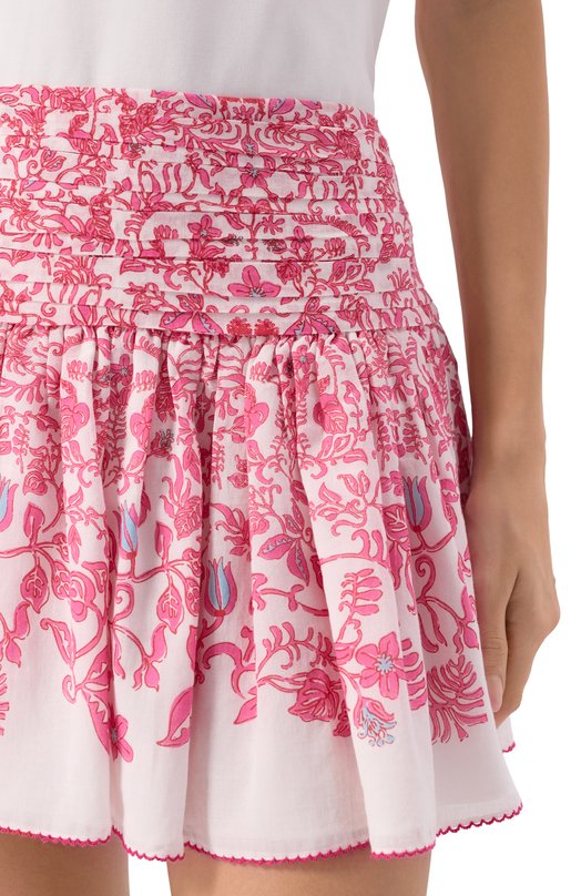 Хлопковая юбка Poupette St Barth WENR26UCMTWI Розовый  WENR26UCMTWI Фото 5