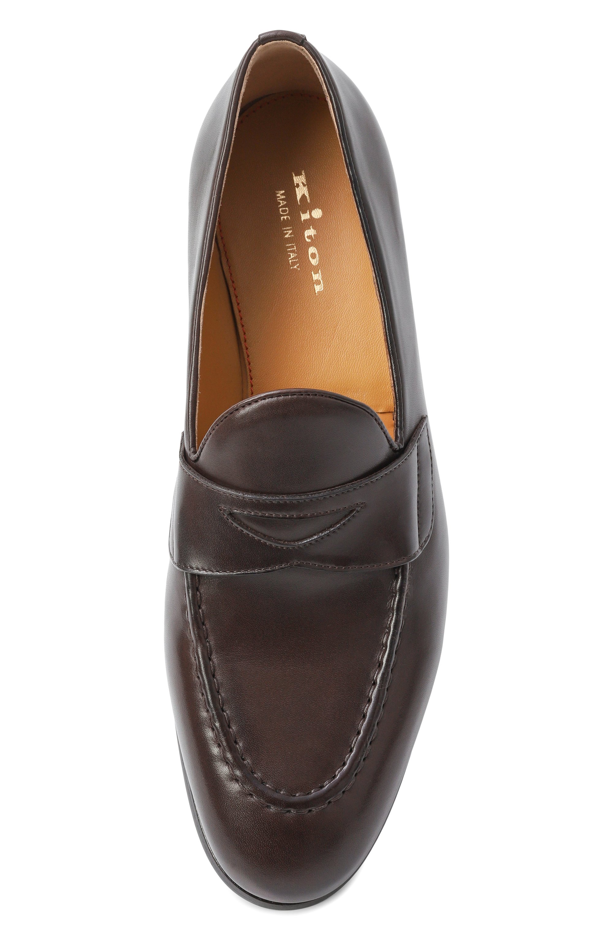 Кожаные пенни-лоферы KITON, арт. USSA084N0114306, фото 6