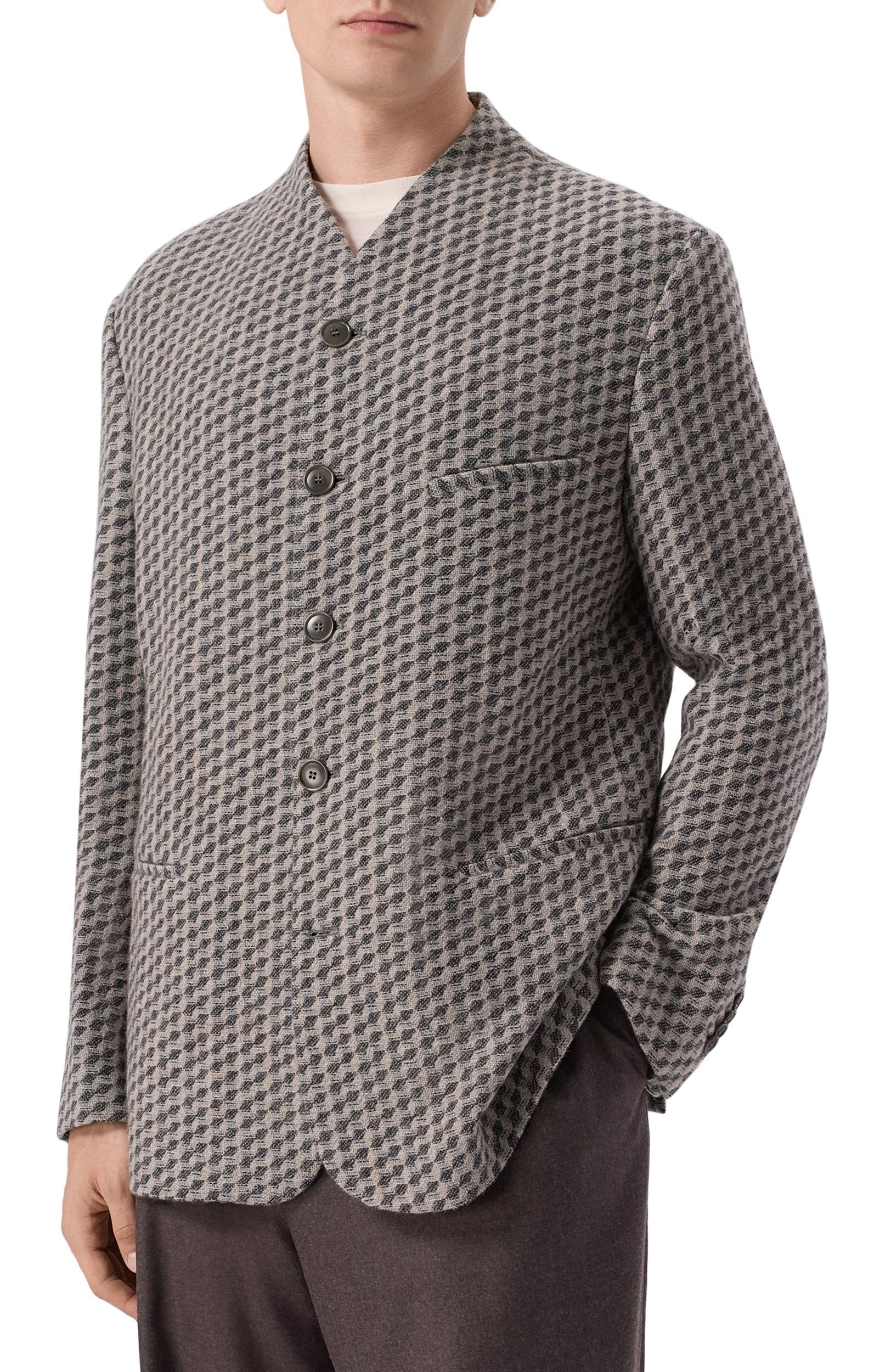 Пиджак из кашемира и шерсти GIORGIO ARMANI серого цвета по цене 496000 руб., арт. GM004464/TE23795, фото 3 Пиджак из кашемира и шерсти GIORGIO ARMANI, арт. GM004464/TE23795, фото 3