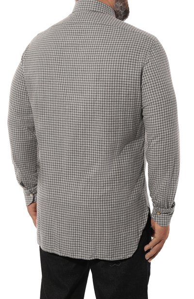 Хлопковая рубашка KITON, арт. UCIH0864302/47-50, фото 4