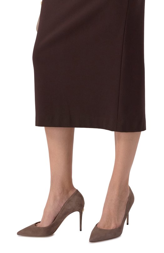 Замшевые туфли Cardinale 90 Dolce & Gabbana CD1840/B1275 Коричневый  CD1840/B1275 Фото 3