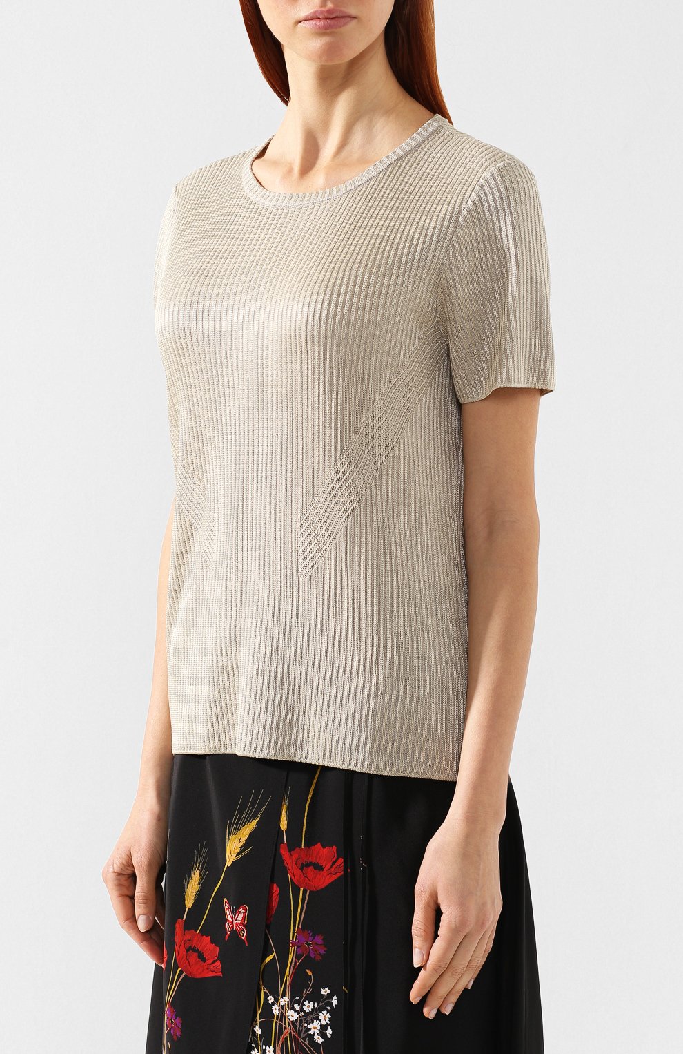 Топ из смеси вискозы и шерсти ST. JOHN, арт. K50U052, фото 3