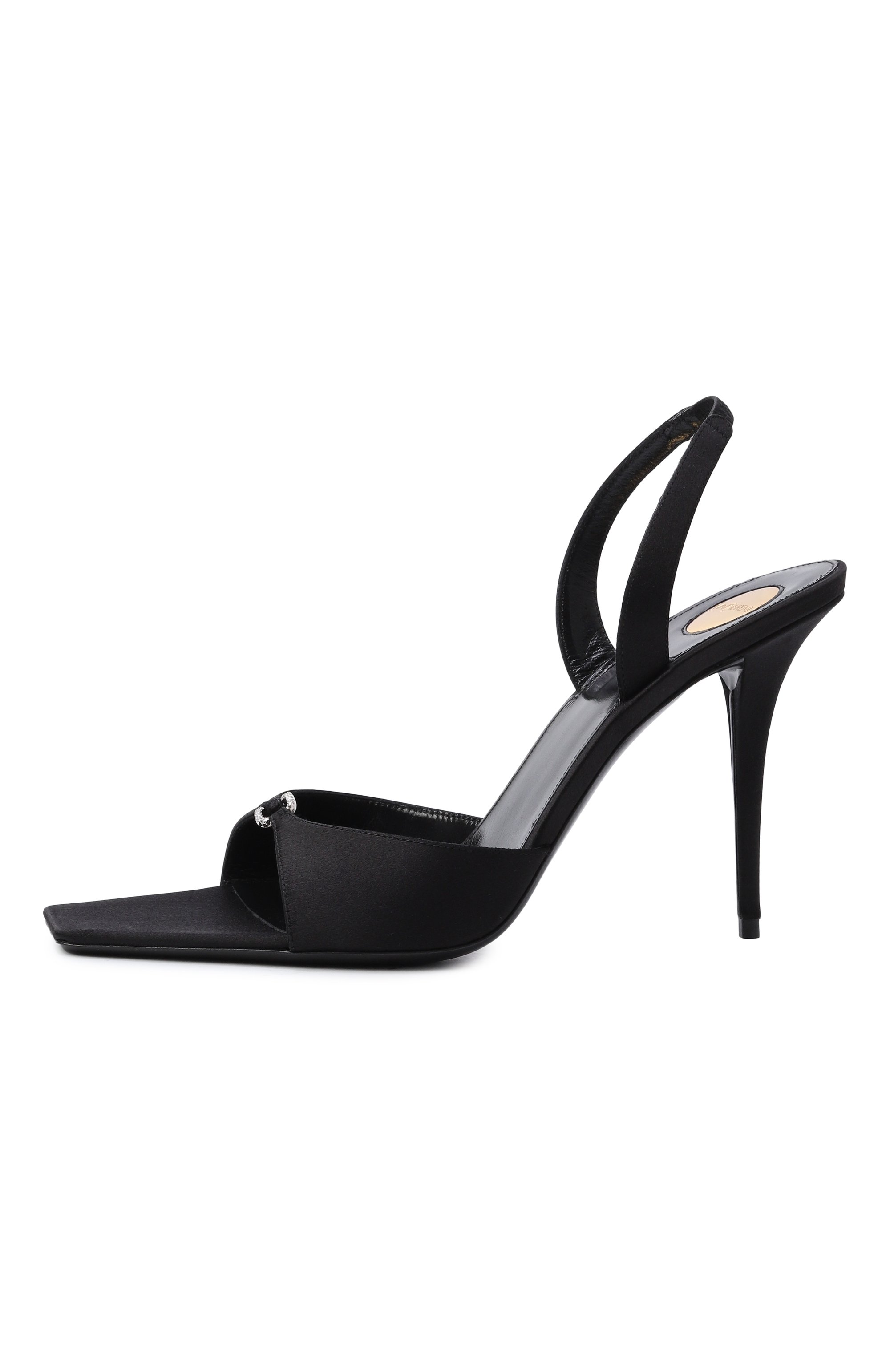 Текстильные босоножки daisy 95 SAINT LAURENT, арт. 844411/9QNB0, фото 4