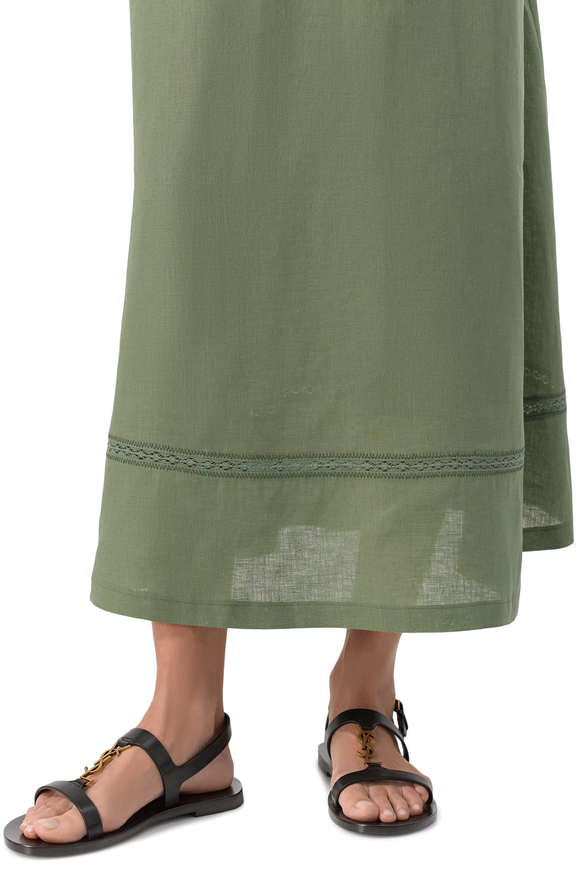 Кожаные сандалии cassandra SAINT LAURENT, арт. 818294/DWEDD, фото 3