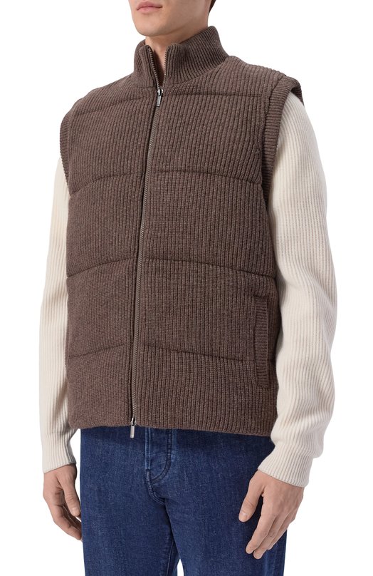 Шерстяной жилет MC2 Saint Barth LEE001-00028I/LEEDS KNIT Бежевый  LEE001-00028I/LEEDS KNIT Фото 3