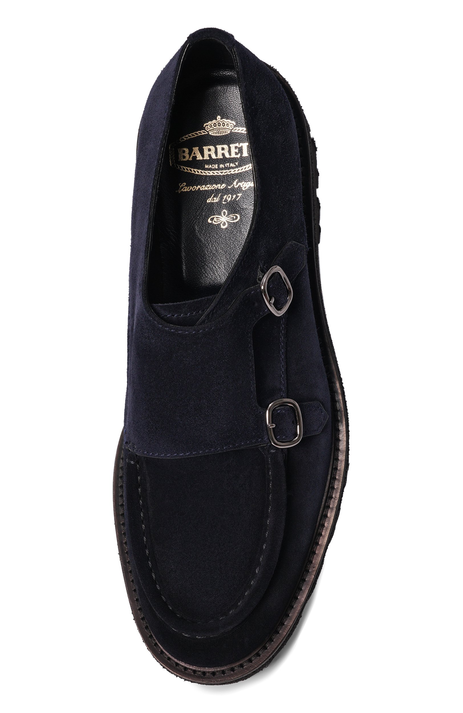 Замшевые монки BARRETT темно-синего цвета по цене 69950 руб., арт. 212U019/REPELL0 0IL, фото 5 Замшевые монки BARRETT, арт. 212U019/REPELL0 0IL, фото 5