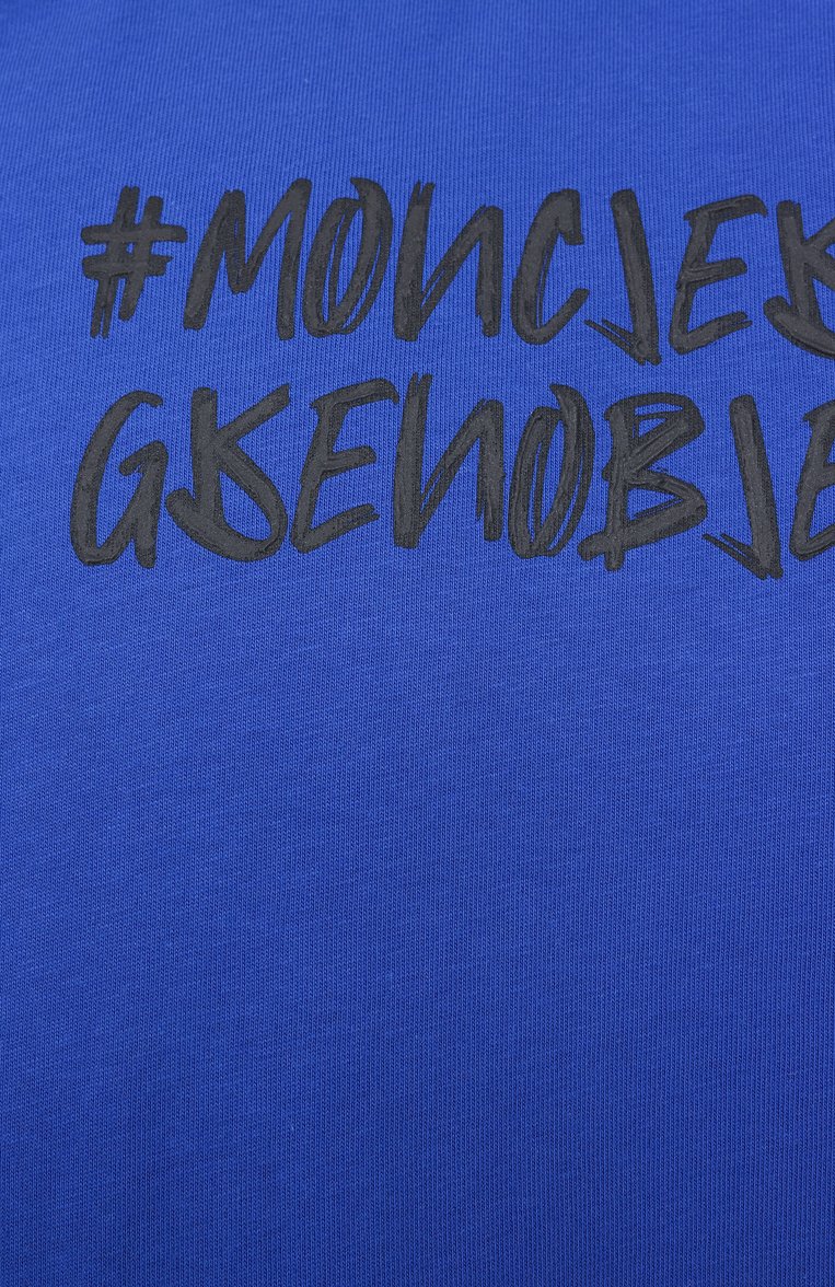 Мужская хлопковая футболка MONCLER GRENOBLE синего цвета, арт. 8C00001/8390T/749 | Фото 6 (Длина (для топов): Стандартные; Материал внешний: Хлопок; Рукава: Короткие; Принт: С принтом; Стили: Спорт-шик; Мужское Кросс-КТ: Футболка-од�ежда; Кросс-КТ: Джерси; Автоматизация состава: Проставлено; Детали: Без декора; Автоматизация ТО: Проставлено)