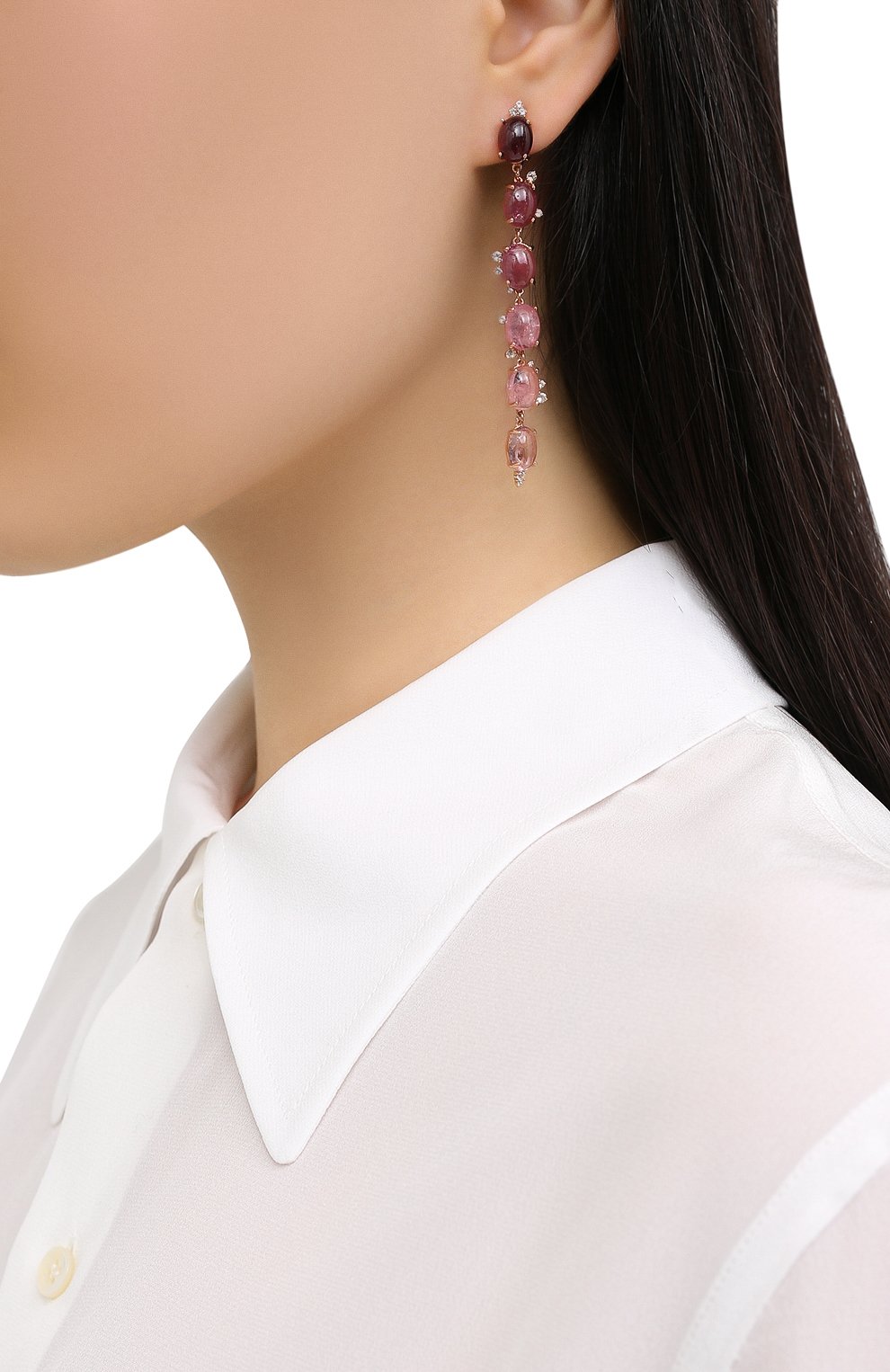 Серьги с розовым турмалином MOONKA, арт. ai-ber-p, фото 2