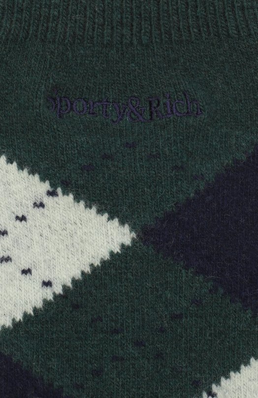 Шерстяные носки Sporty and Rich AC061511300GR10 Зелёный  AC061511300GR10 Фото 2