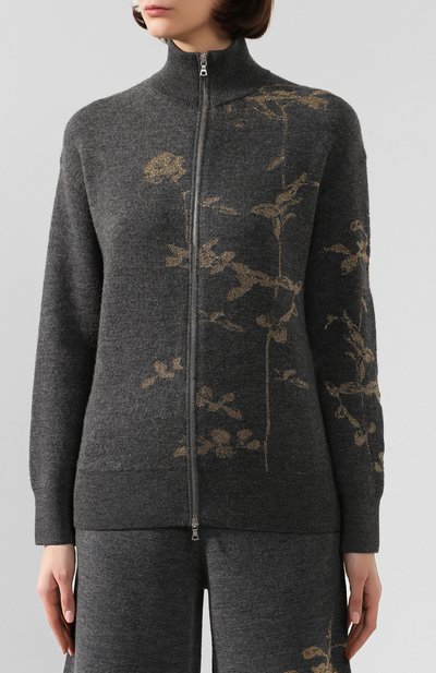 Шерстяной кардиган DRIES VAN NOTEN серого цвета по цене 57900 руб., арт. 192-11215-8726, фото 3 Шерстяной кардиган DRIES VAN NOTEN, арт. 192-11215-8726, фото 3