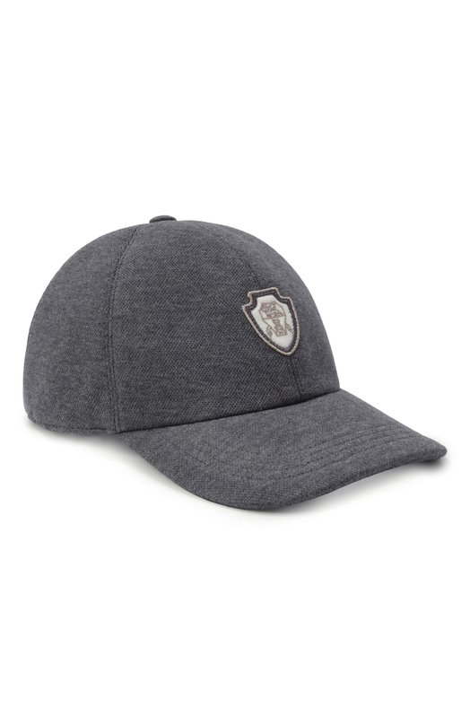 Хлопковая бейсболка Brunello Cucinelli MCAP90096 Серый MCAP90096