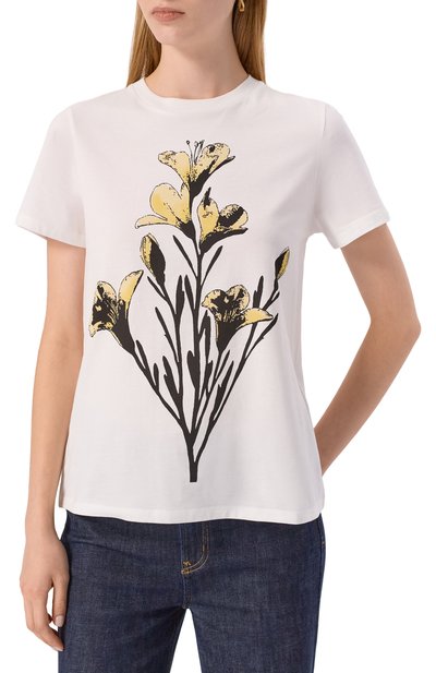 Хлопковая футболка WEEKEND MAX MARA, арт. GUGLIA_006, фото 3