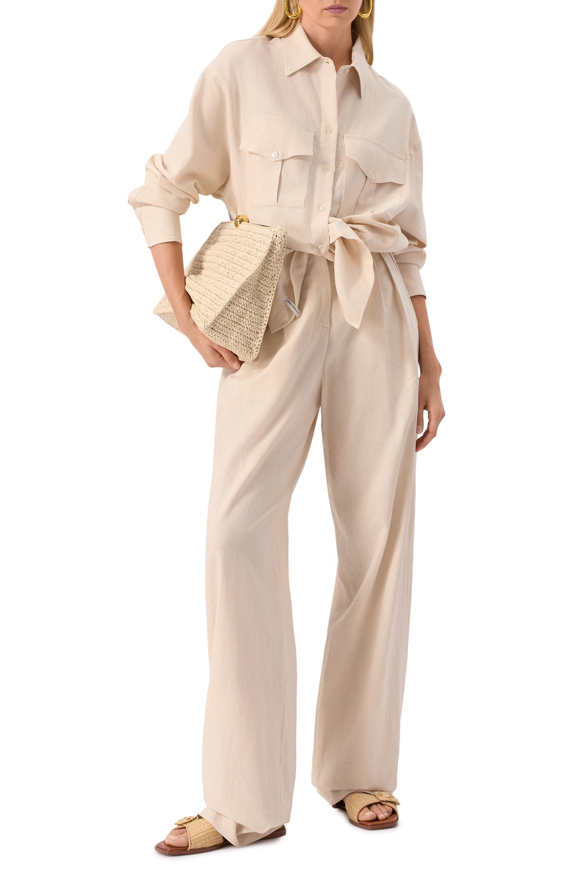 Рубашка изо льна и вискозы HINNOMINATE, арт. HMABW01845, фото 2