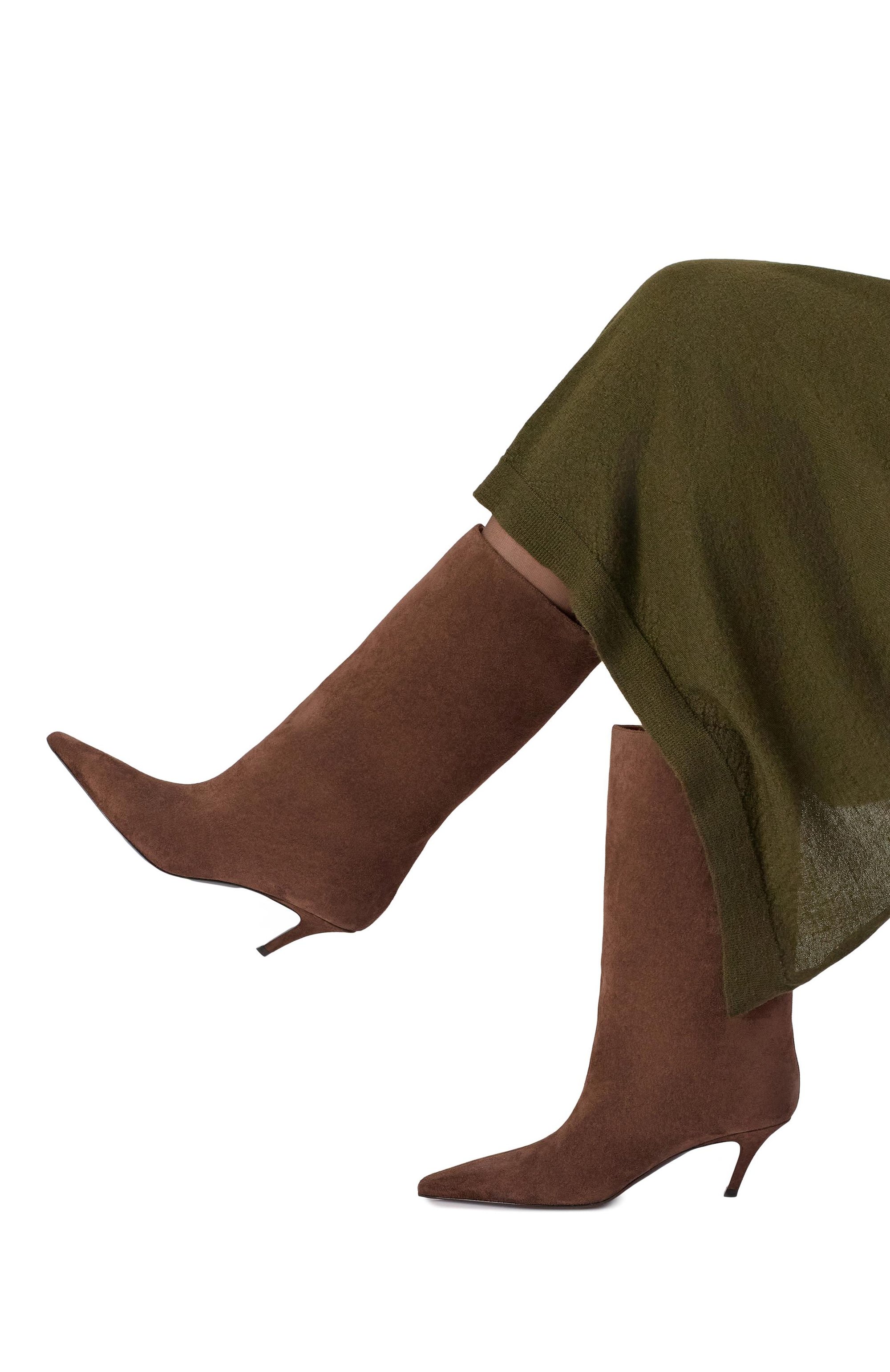 Замшевые сапоги fiona 60 AMINA MUADDI, арт. FI0NA B00T 60/CR0STA, фото 2