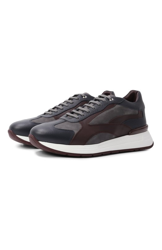 Кожаные кроссовки Stefano Ricci UZ26EG6634/VDSNWY Серый UZ26EG6634/VDSNWY