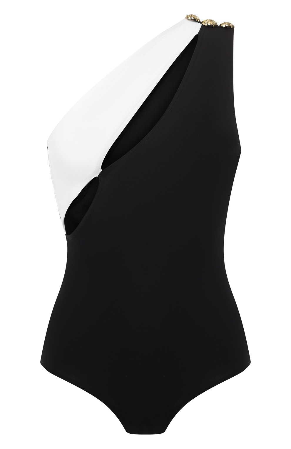 Слитный купальник BALMAIN черно-белого цвета по цене 77150 руб., арт. RF10943/X120, фото 1 Слитный купальник BALMAIN, арт. RF10943/X120, фото 1