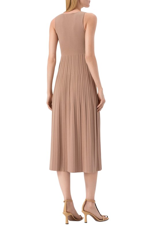 Платье из вискозы Weekend Max Mara MARKUS Бежевый  MARKUS Фото 4