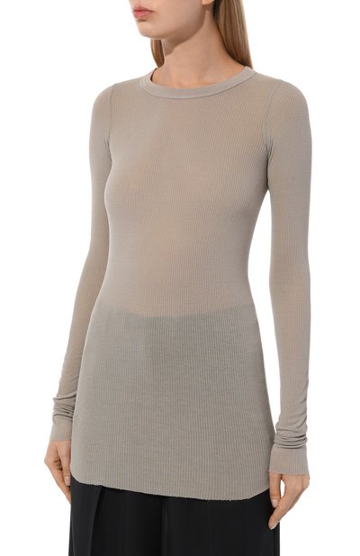 Пуловер из вискозы и шелка RICK OWENS серого цвета по цене 39050 руб., арт. RP02C1202/RC, фото 3 Пуловер из вискозы и шелка RICK OWENS, арт. RP02C1202/RC, фото 3