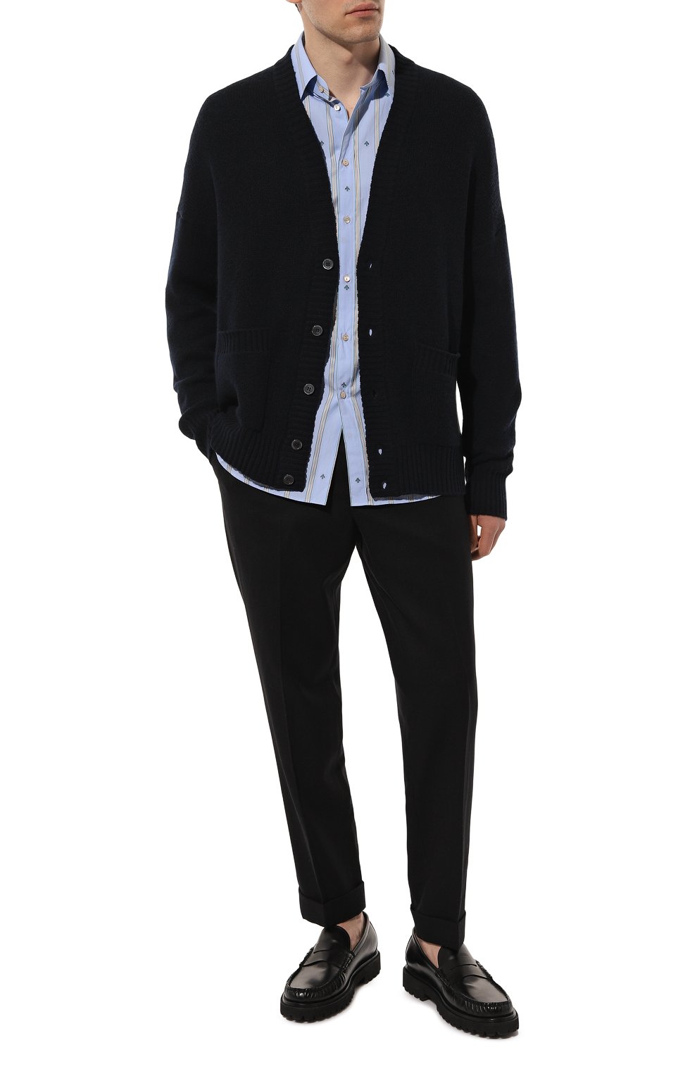 Шерстяные брюки GUCCI черного цвета по цене 93600 руб., арт. 480516 Z2693, фото 2 Шерстяные брюки GUCCI, арт. 480516 Z2693, фото 2