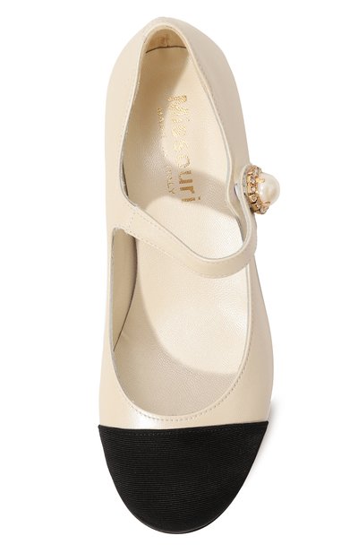 Кожаные туфли MISSOURI кремового цвета по цене 27550 руб., арт. 78085 D/35-40, фото 4 Кожаные туфли MISSOURI, арт. 78085 D/35-40, фото 4