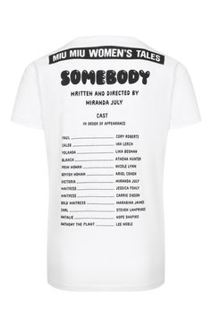 Хлопковая футболка MIU MIU, арт. MJN056-1QD2-F0009, фото 2