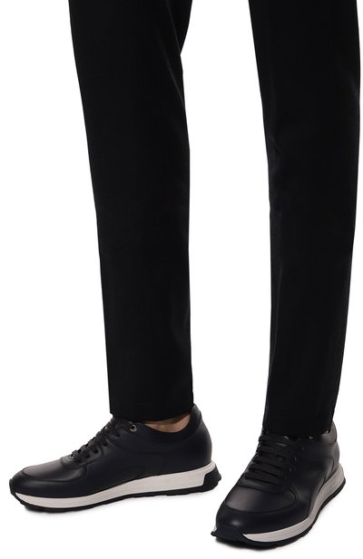 Кожаные кроссовки STEFANO RICCI темно-синего цвета по цене 94150 руб., арт. US61_G6436/WY, фото 3 Кожаные кроссовки STEFANO RICCI, арт. US61_G6436/WY, фото 3