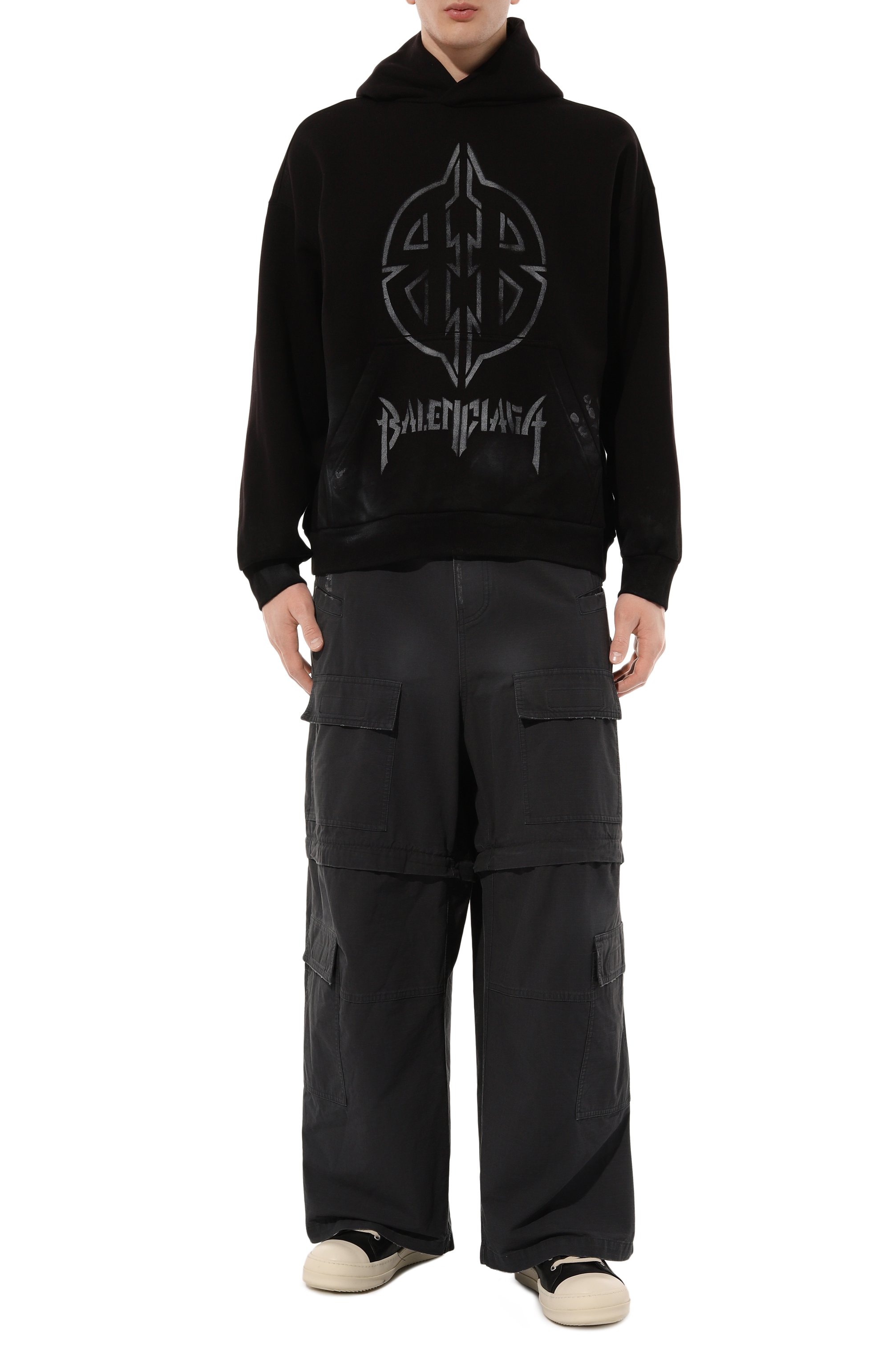Хлопковое худи BALENCIAGA, арт. 767877/TQVT3, фото 2