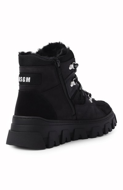 Утепленные ботинки MSGM KIDS черного цвета по цене 39650 руб., арт. 84000/VAR3_001, фото 3 Утепленные ботинки MSGM KIDS, арт. 84000/VAR3_001, фото 3
