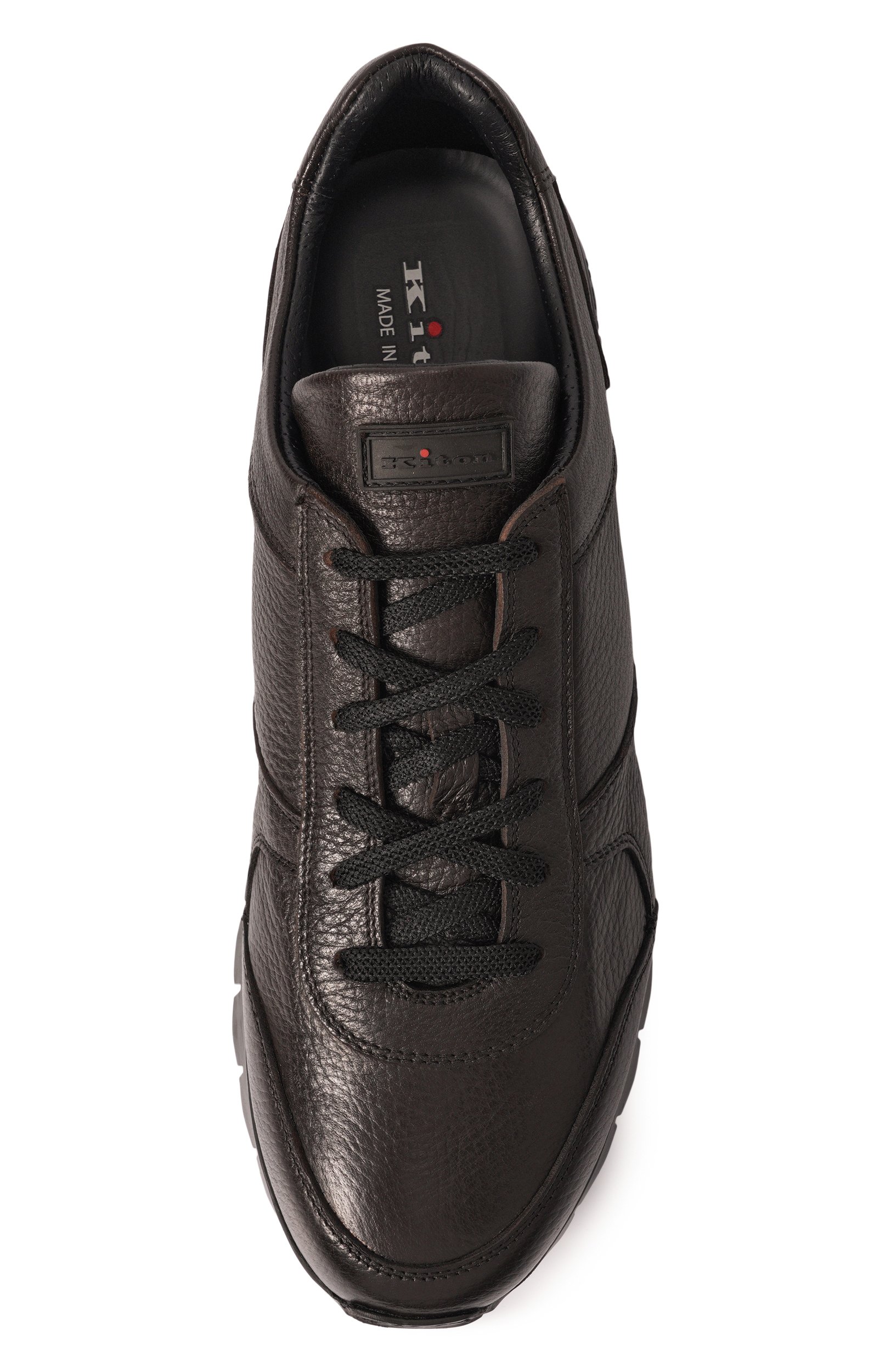 Кожаные кроссовки KITON коричневого цвета по цене 165500 руб., арт. USSA114N00126, фото 5 Кожаные кроссовки KITON, арт. USSA114N00126, фото 5